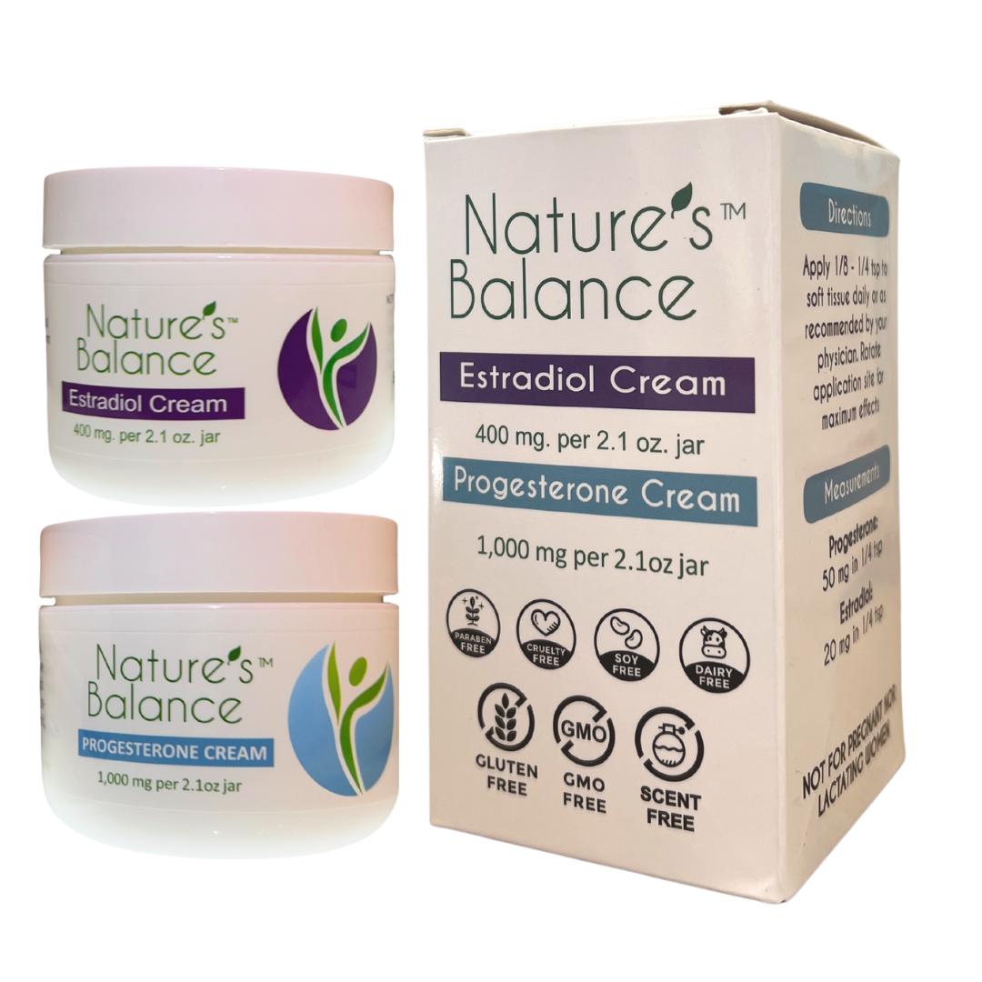 Bio-Identical Estradiol and Progesterone Cream Pack image 0